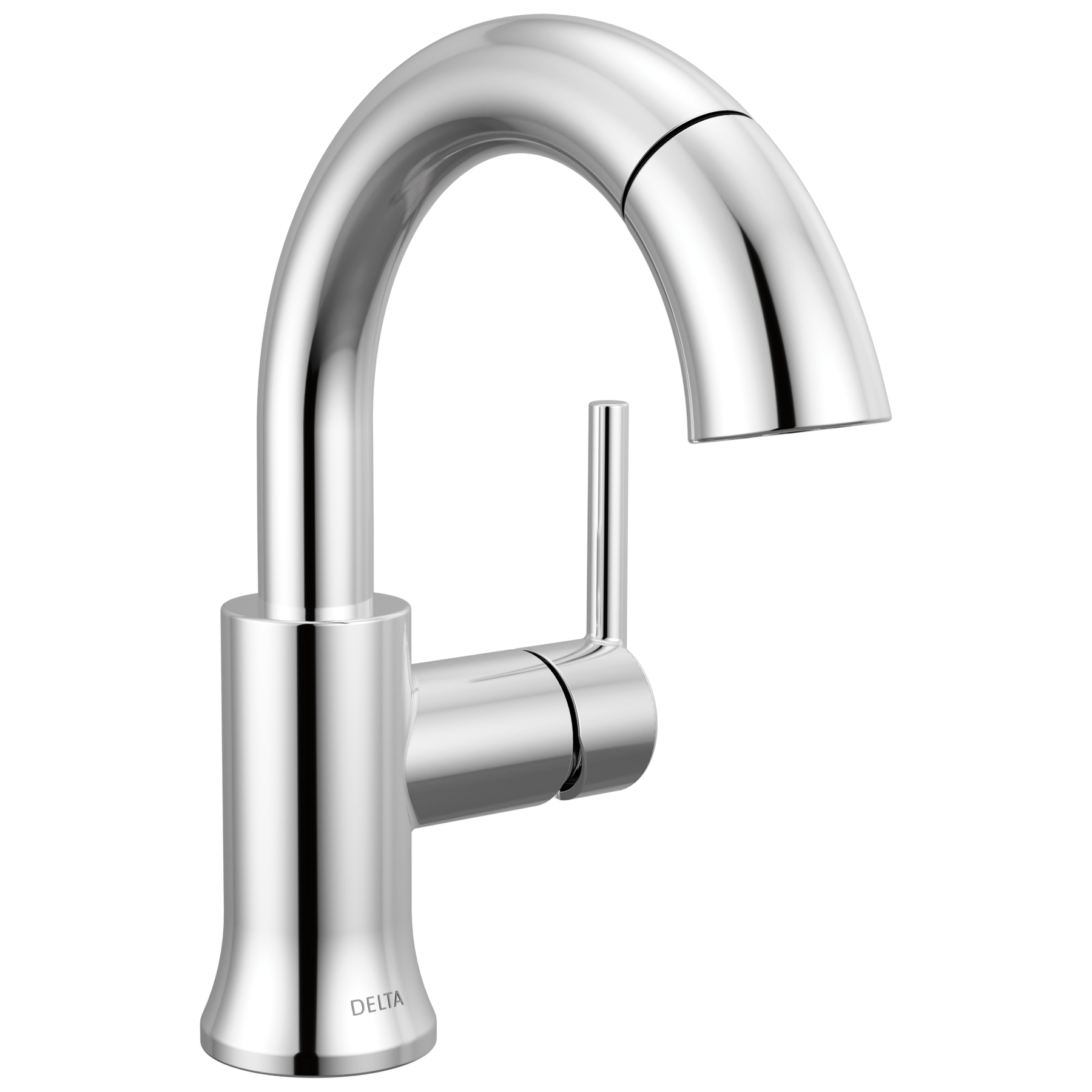 Single Handle Pull Down Bathroom Faucet in Chrome