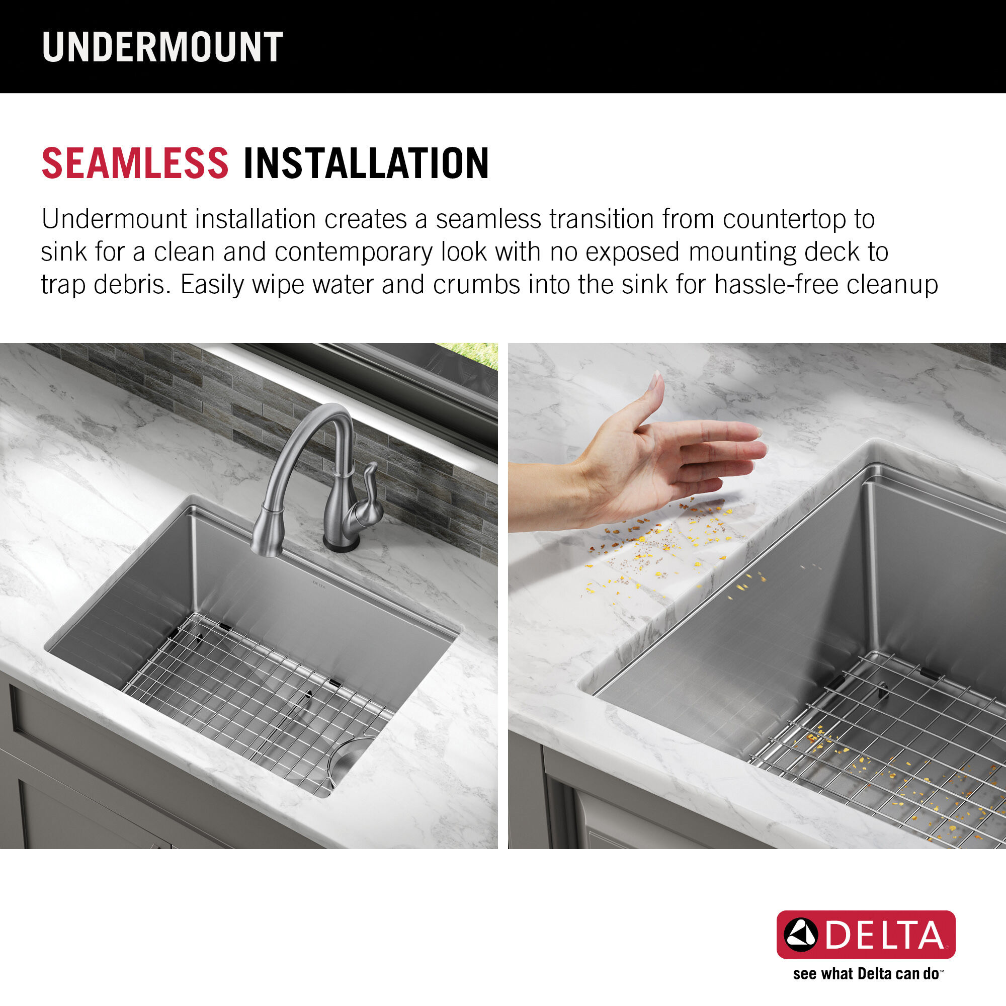 23” Workstation Undermount Single Bowl 16 Gauge Stainless Steel Kitchen  Sink with WorkFlow™ Ledge and Accessories in Stainless Steel 95B9132-23S-SS  | Delta Faucet