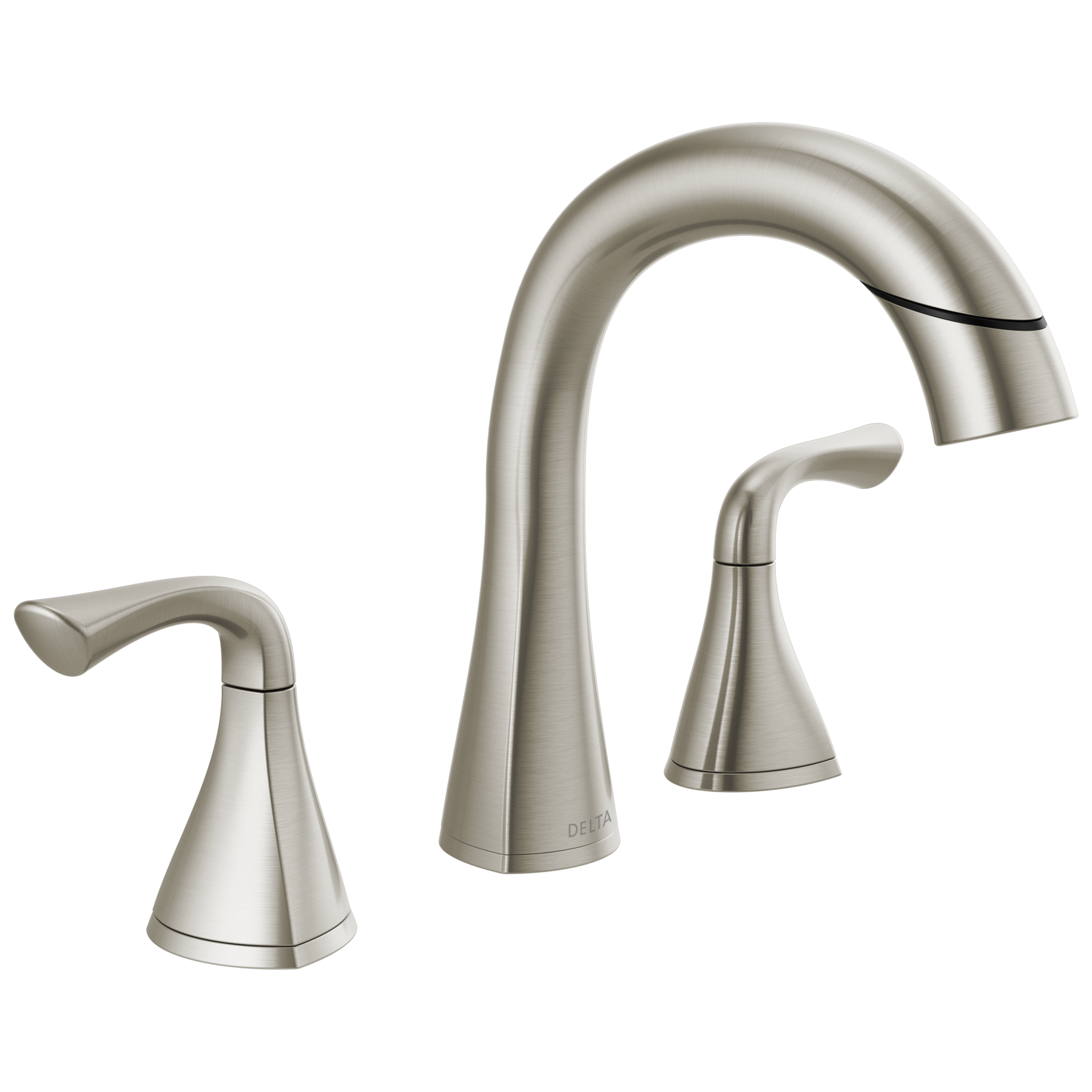 Two Handle Widespread Pull-Down Bathroom Faucet in Spotshield Brushed Nickel  35764LF-SPPD
