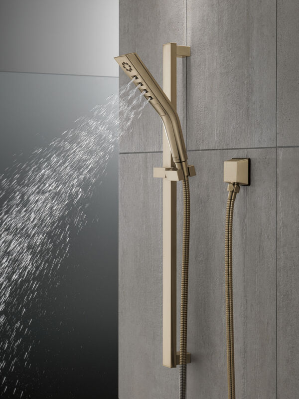 H2Okinetic® 3-Setting Slide Bar Hand Shower in Lumicoat Champagne Bronze  51799-CZ-PR Delta Faucet