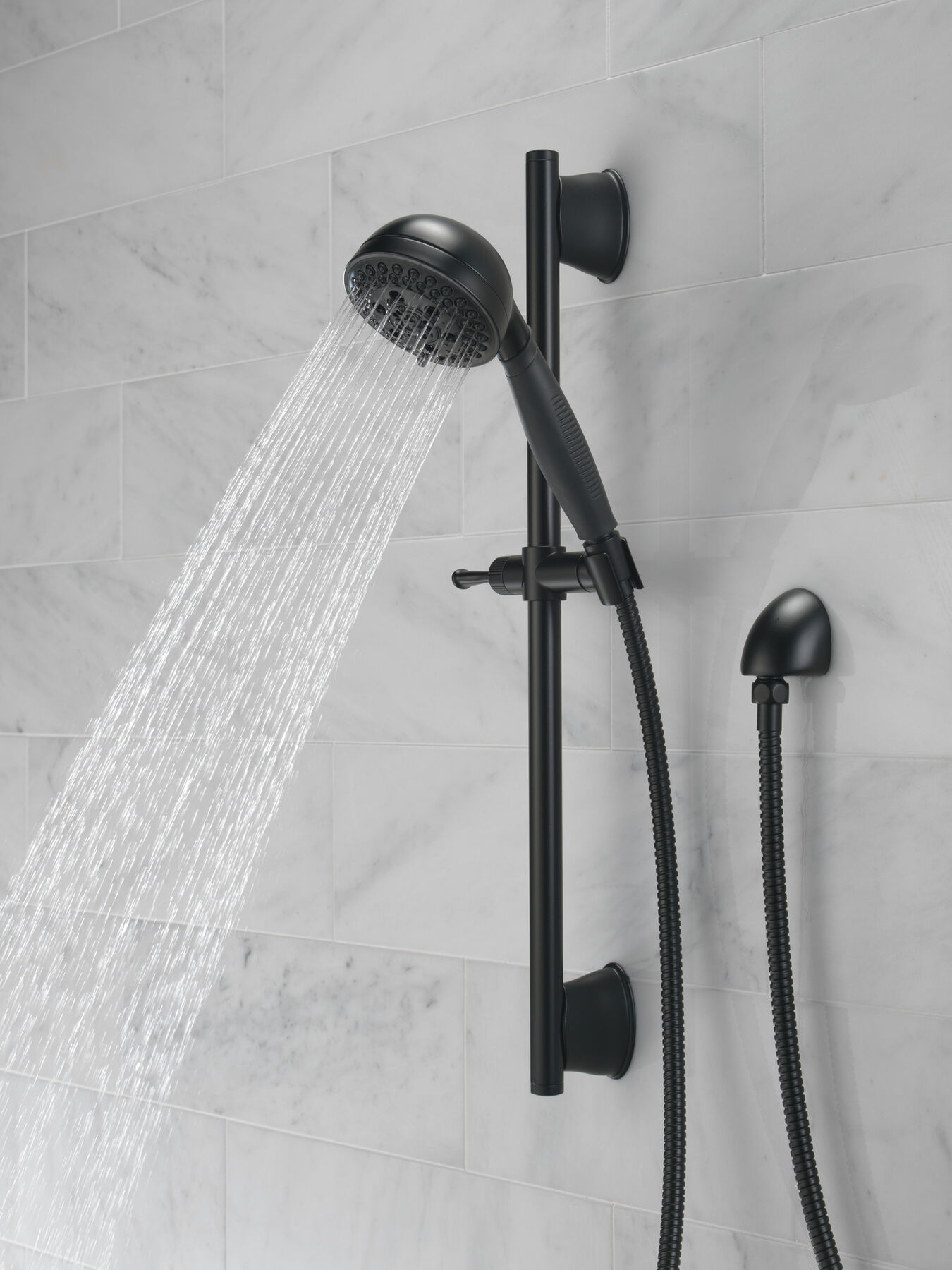 Delta Trinsic Matte Black Finish Shower System with Built-in Diverter, 