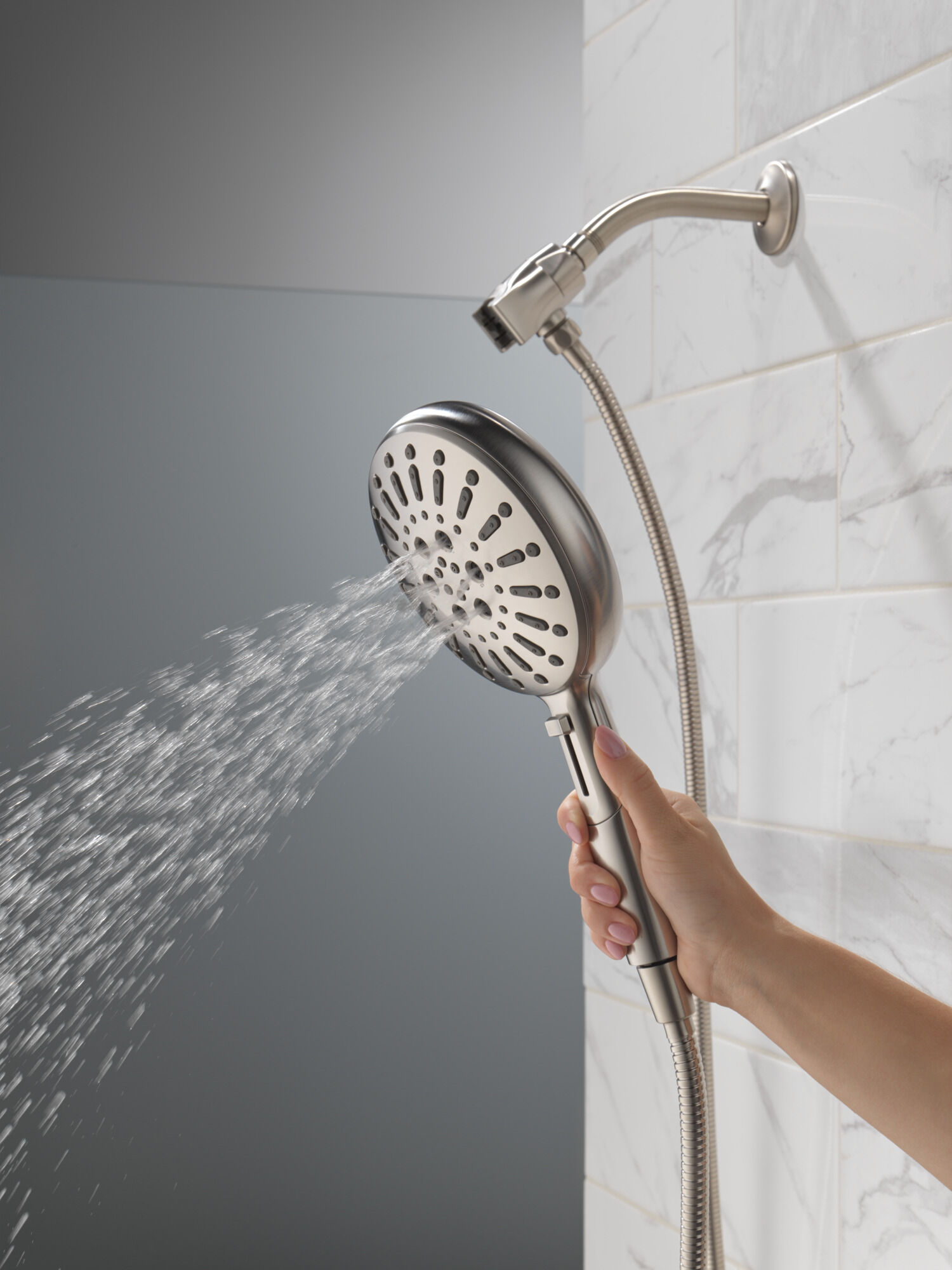 7-Setting SureDock Magnetic Hand Shower in Lumicoat® Stainless