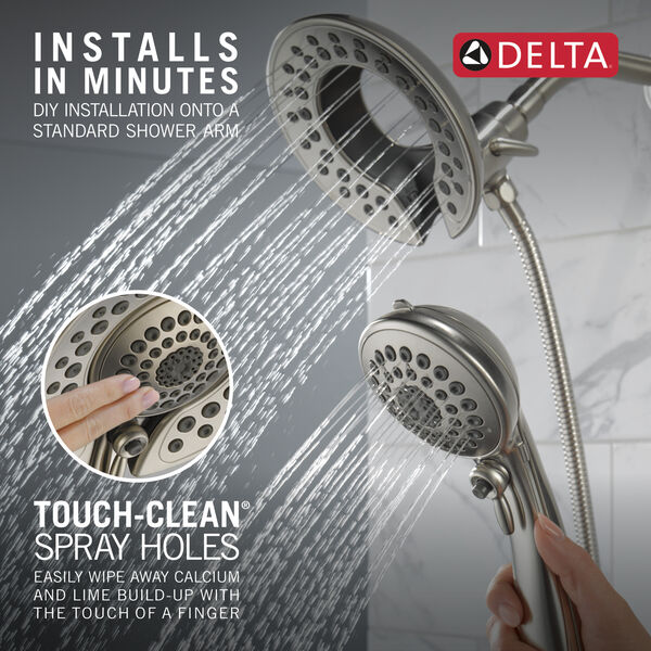 In2ition® 5-Setting Two-In-One Shower in Lumicoat Stainless 58569-SS ...