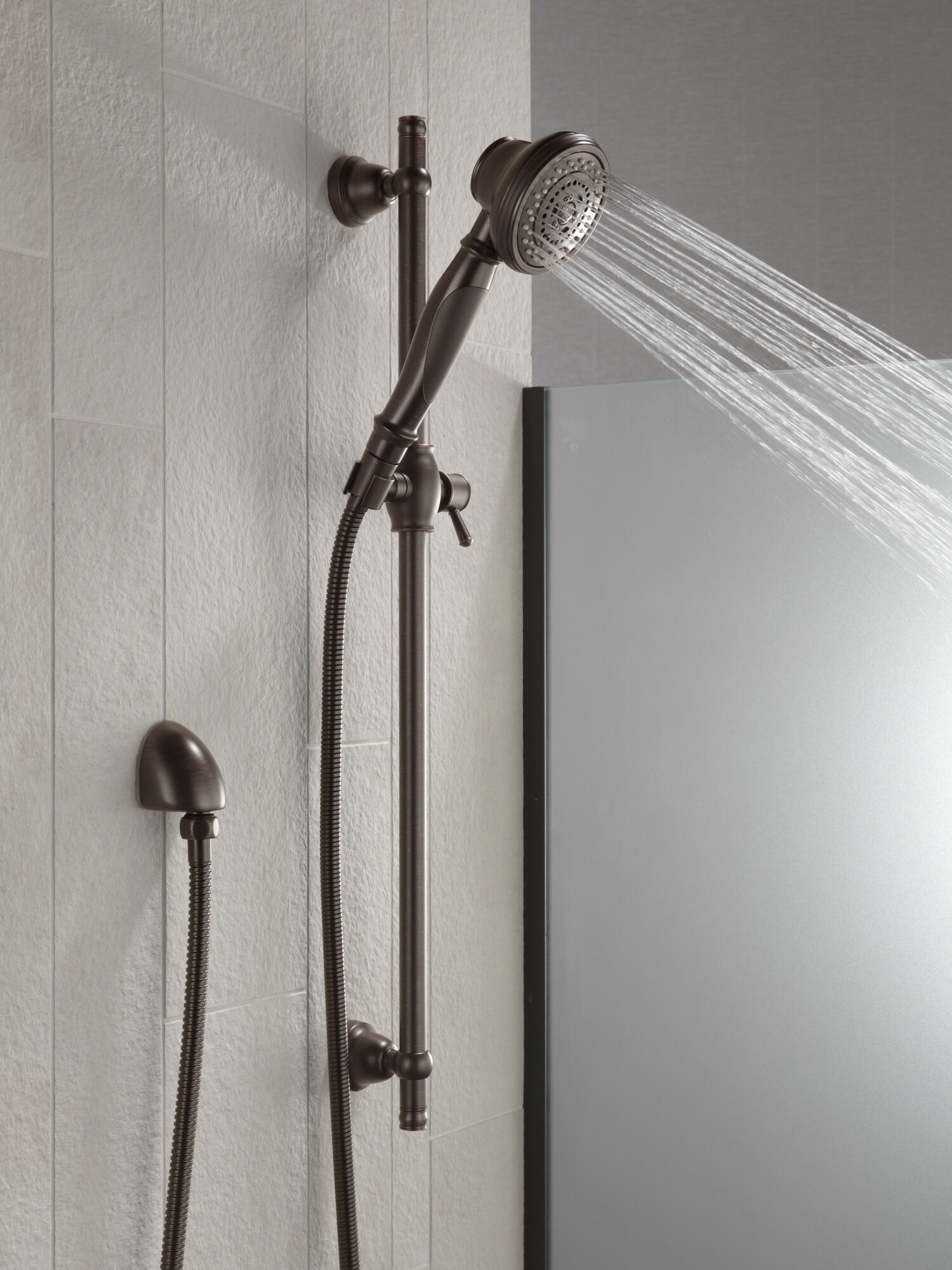 Premium 3-Setting Slide Bar Hand Shower in Venetian Bronze