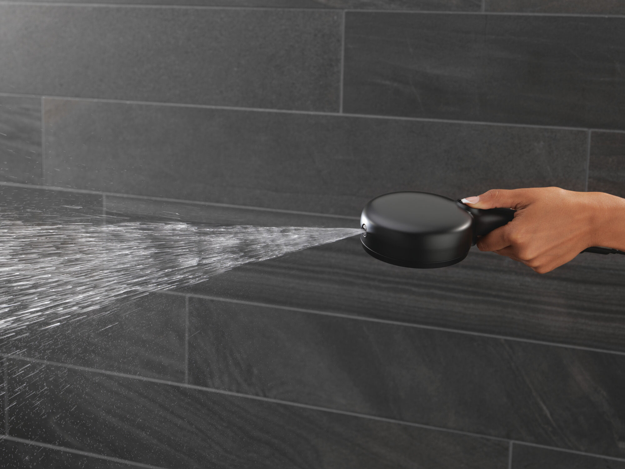 7-Setting Wall Mount Hand Shower with Cleaning Spray in Matte 