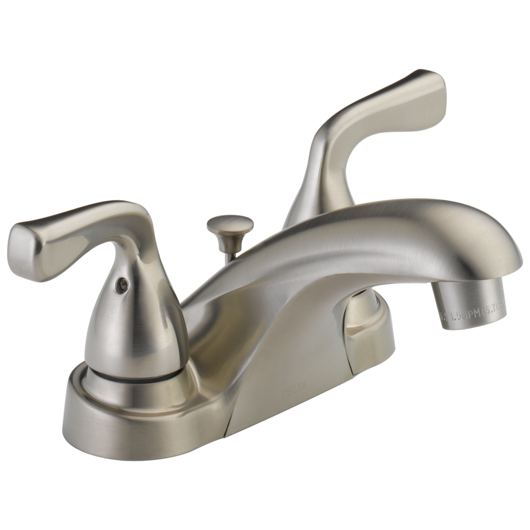 Two Handle Centerset Bathroom Faucet in Stainless B2511LF-SSPPU-ECO