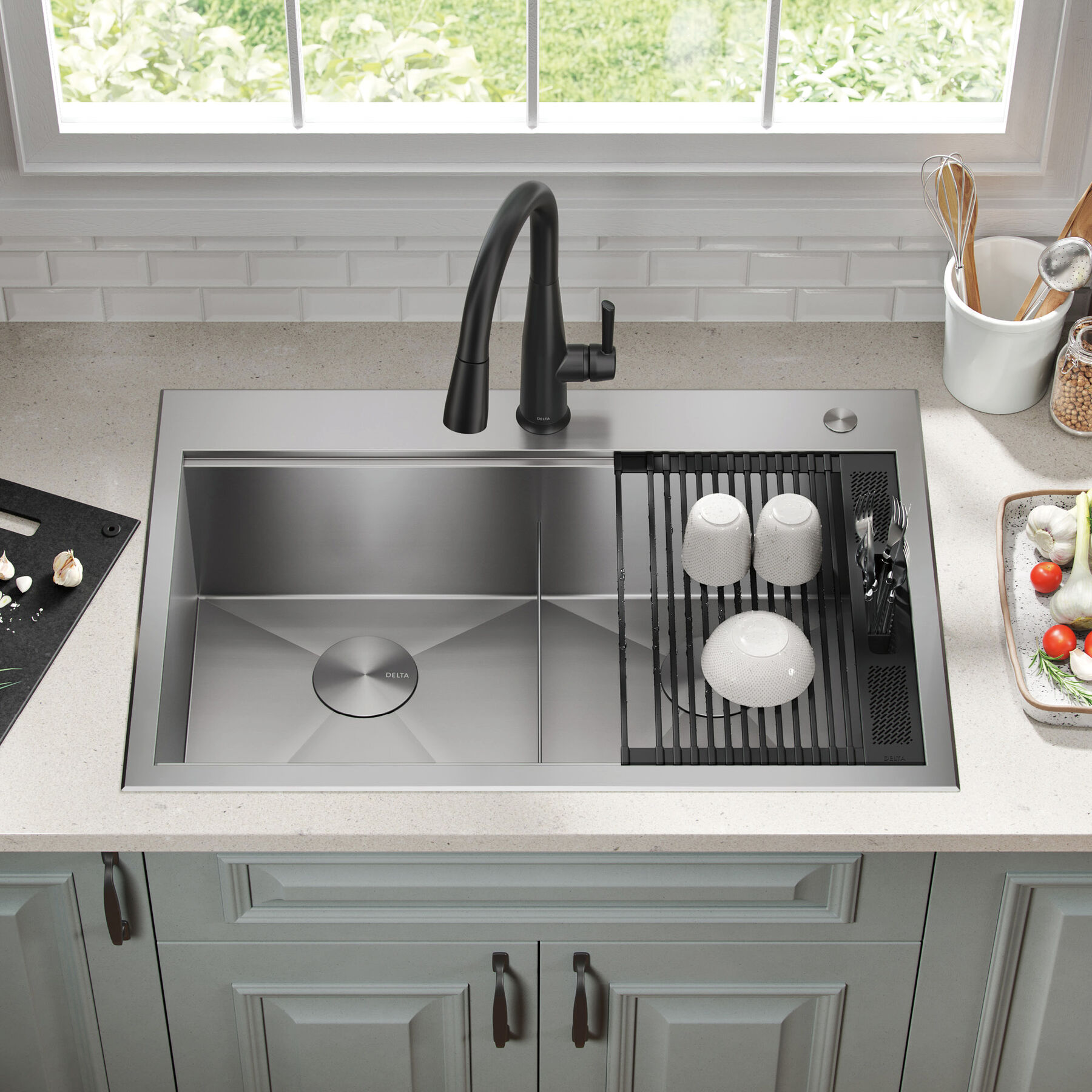 Double Bowl Sink Unit - Stainless Steel Sink Units - Kitchen Units