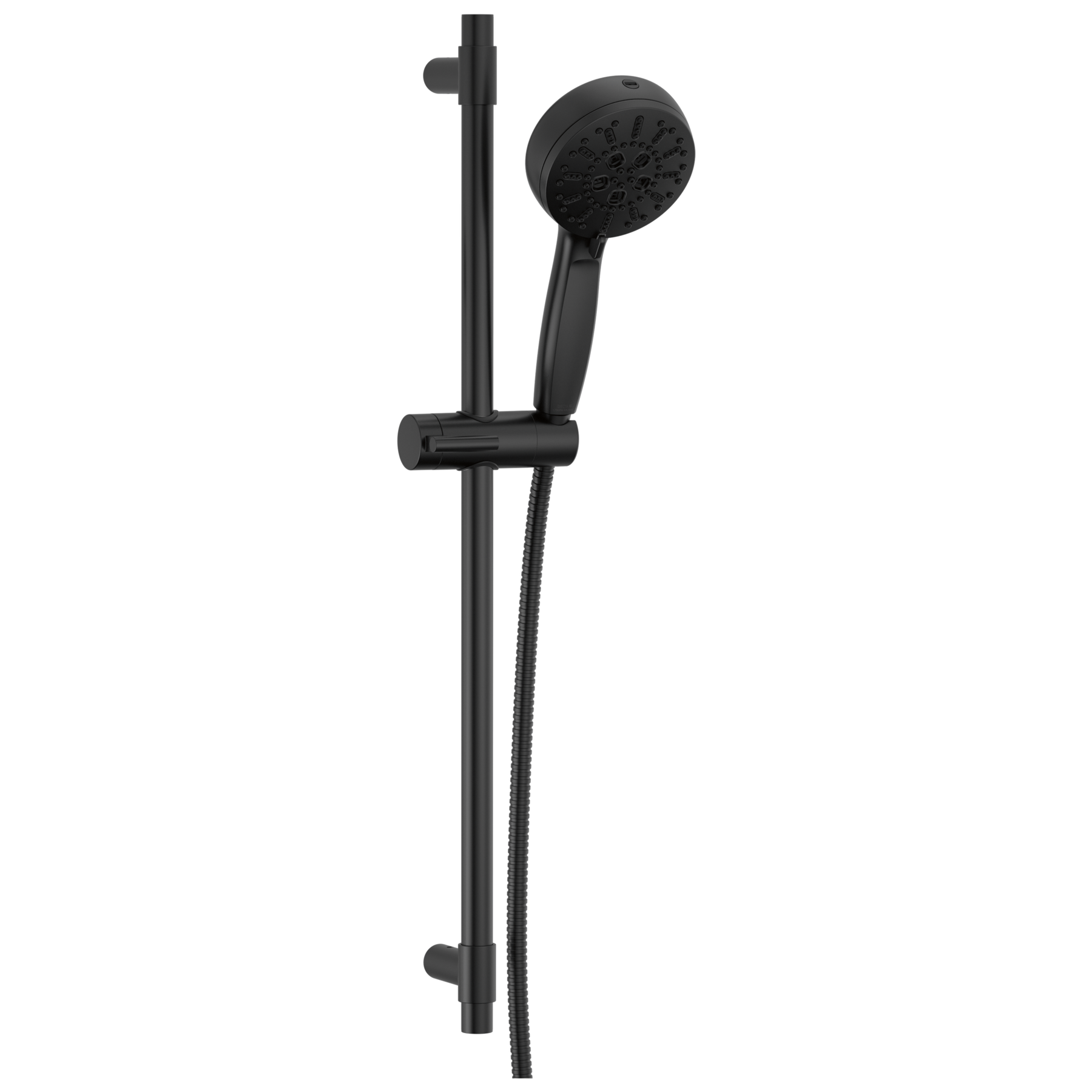 7-Setting Slide Bar Hand Shower with Cleaning Spray in Matte Black 51584-BL