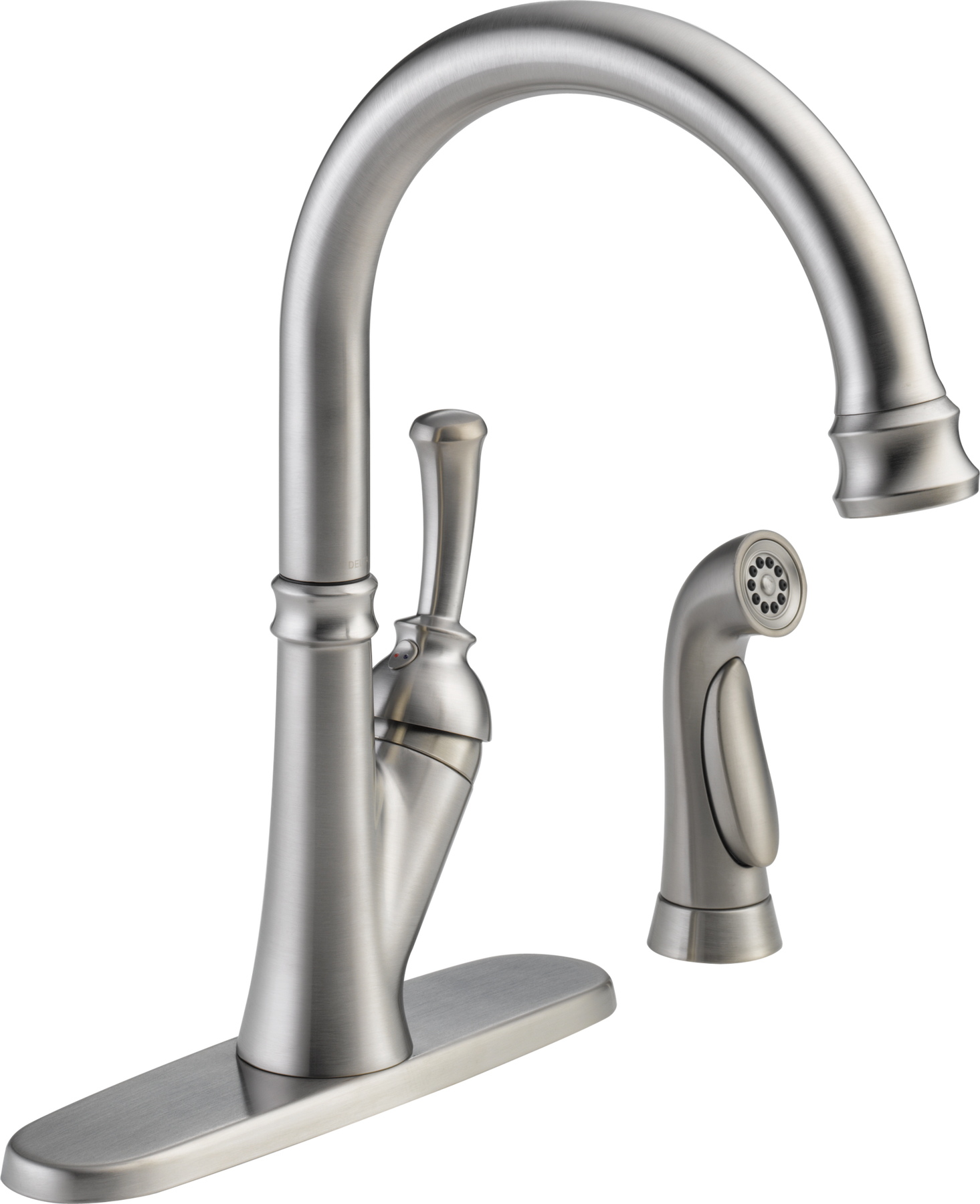 Single Handle Kitchen Faucet with Spray in Stainless 11949-SS-DST 