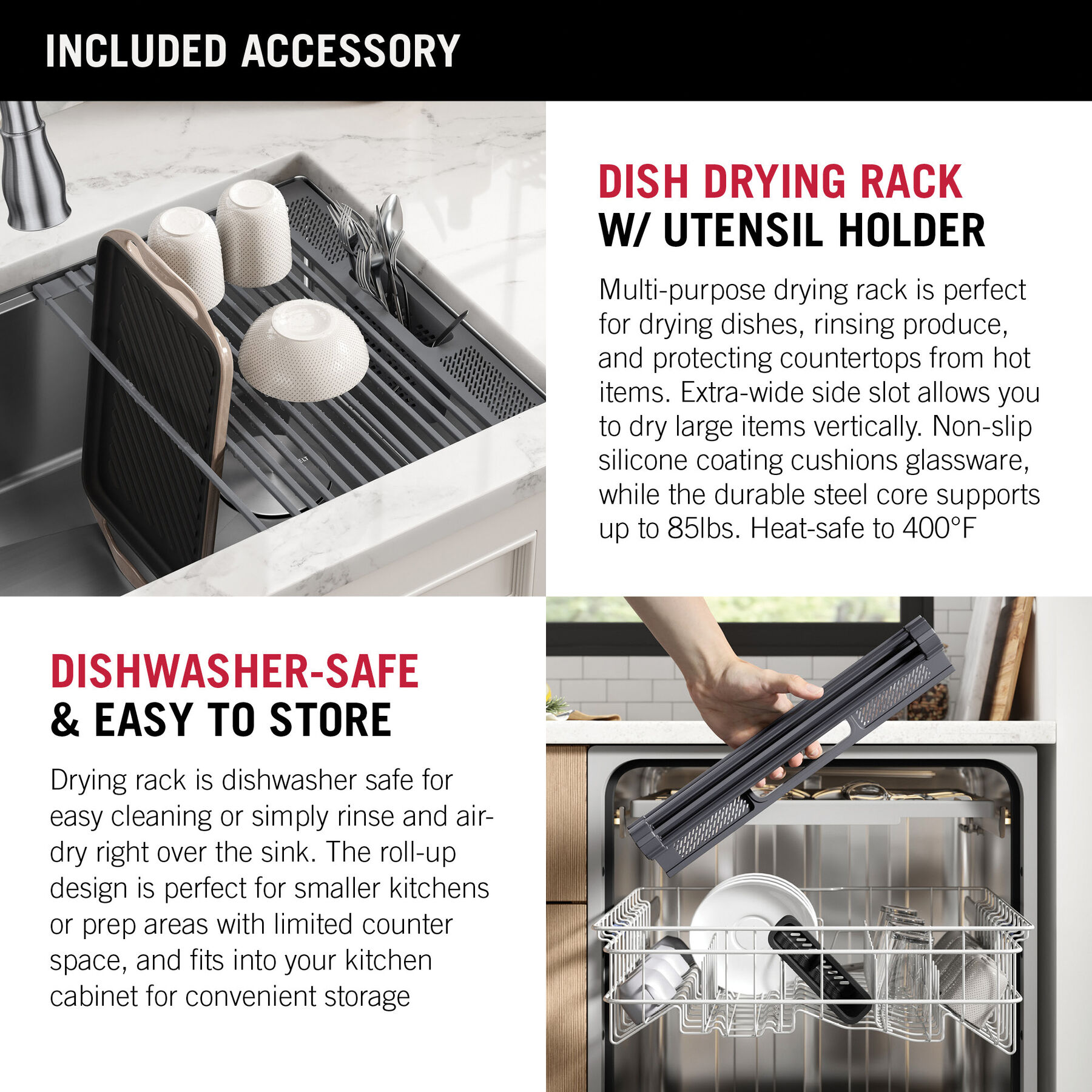 GE Dishwasher Bracket for Corrugated and Granite Countertops