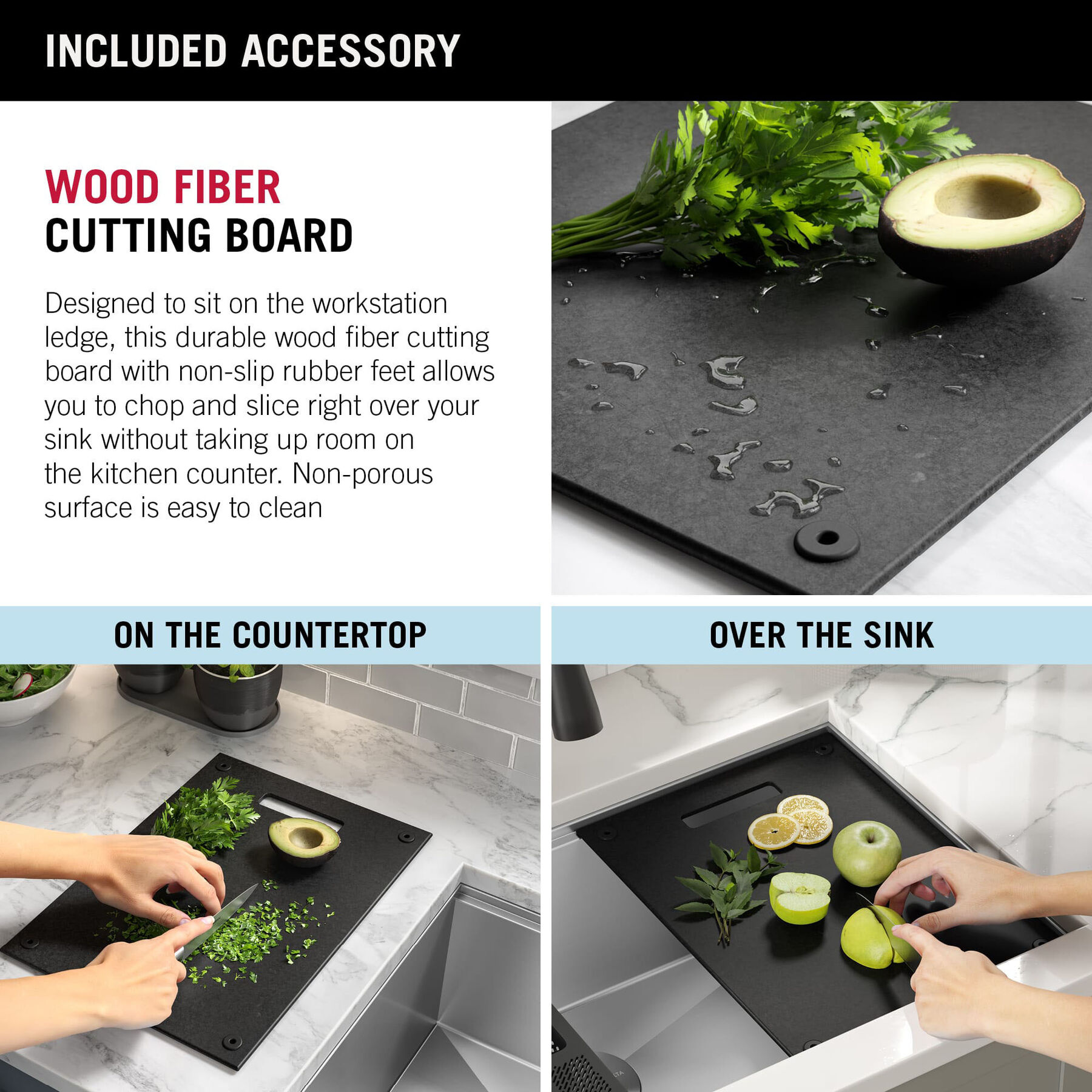 Rubber Feet Set of 4(Installed on your board) - Cutting Board
