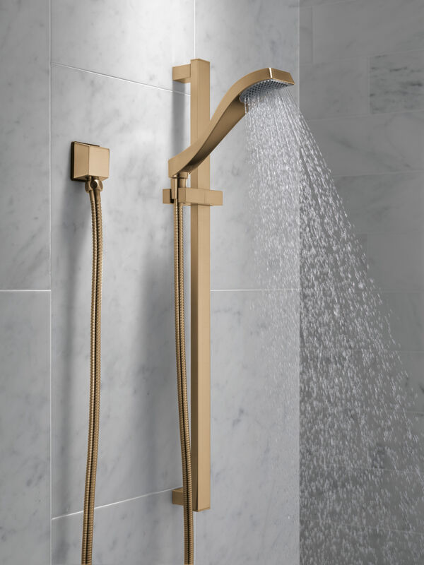 Premium Single-Setting Slide Bar Hand Shower in Champagne Bronze 57051-CZ Delta  Faucet