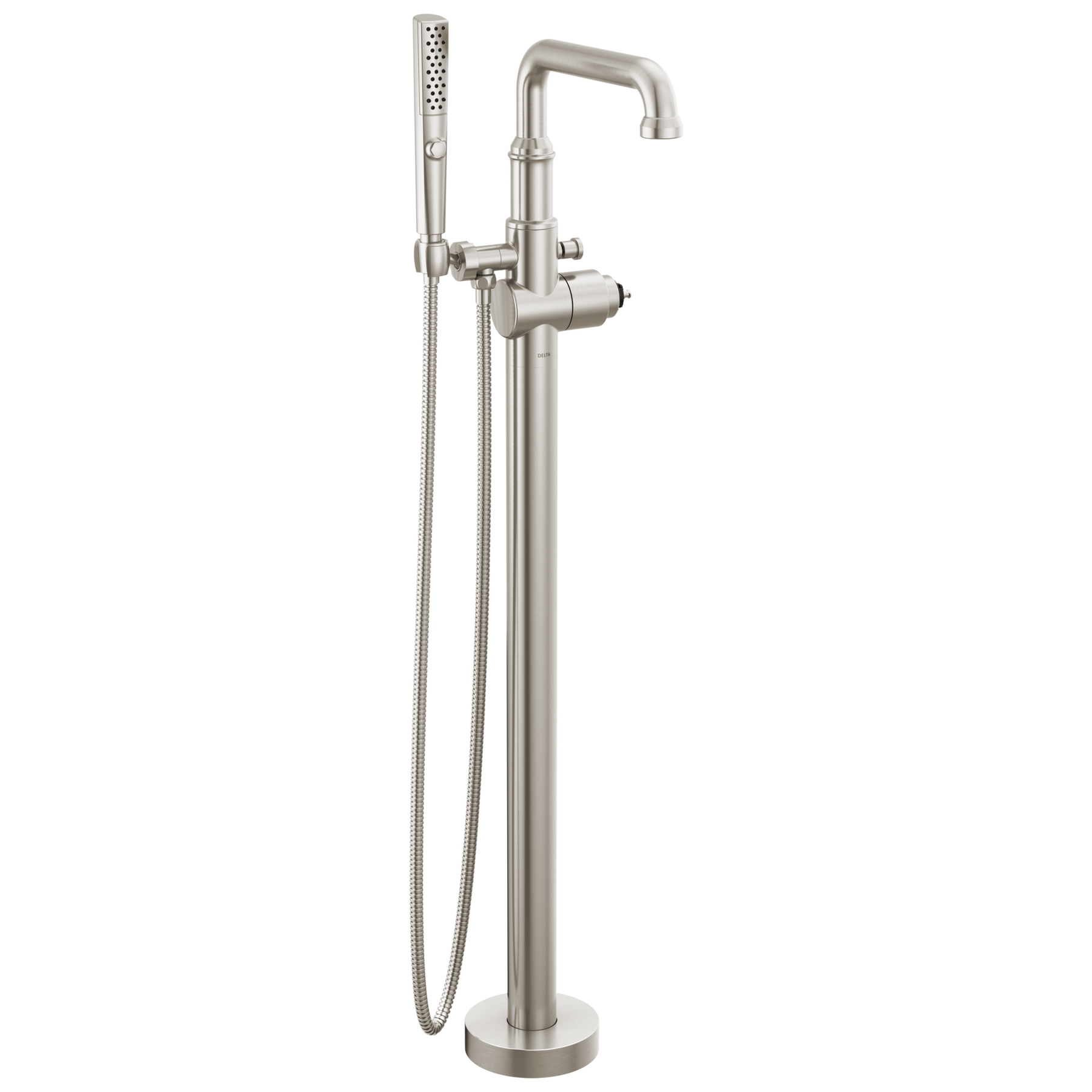 Floor Mount Tub Filler Trim- Less Handle in Lumicoat® Stainless