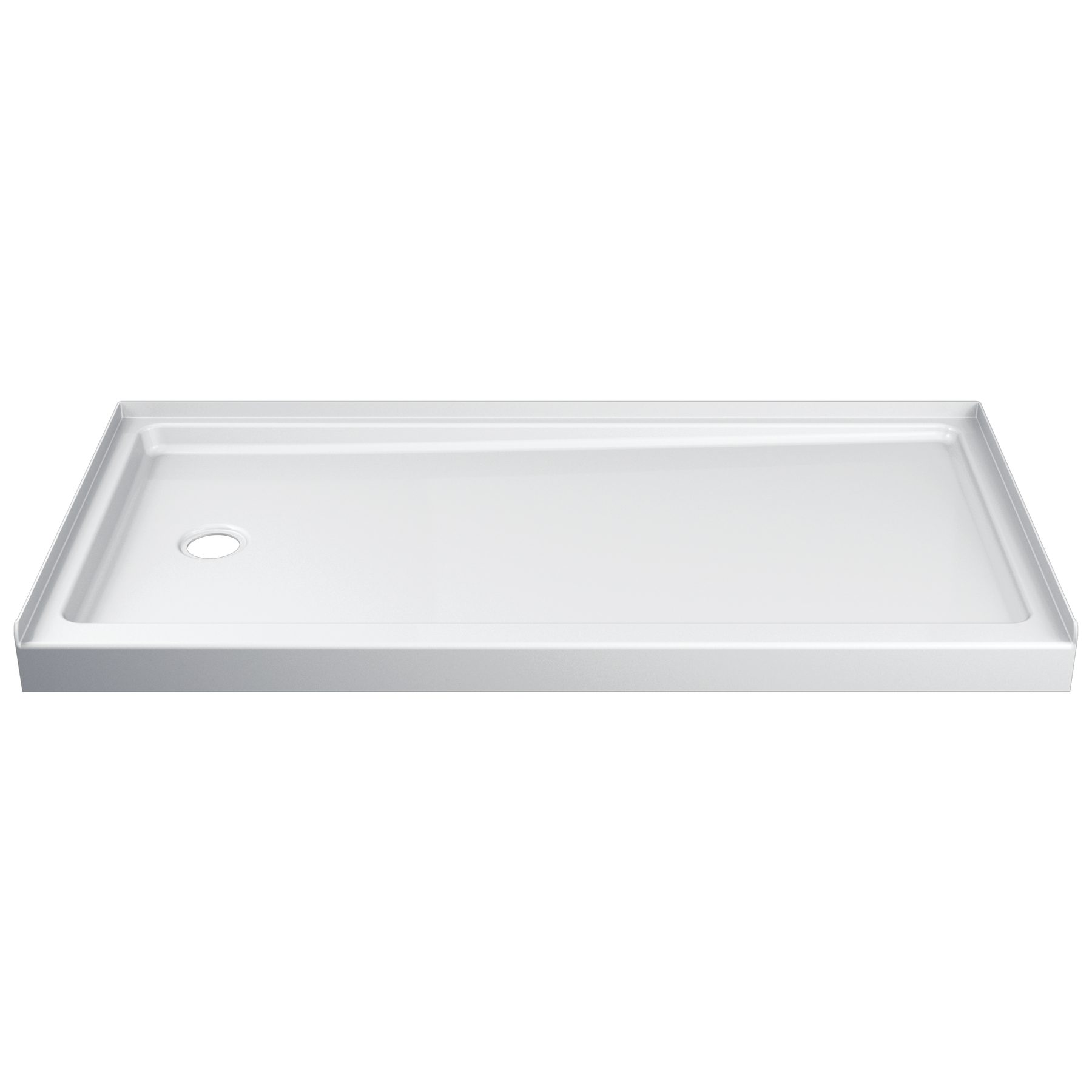 ProCrylic Left in. B78513-6030L-WH 30 x 60 in Shower Base White Drain Delta in. High | Gloss Faucet