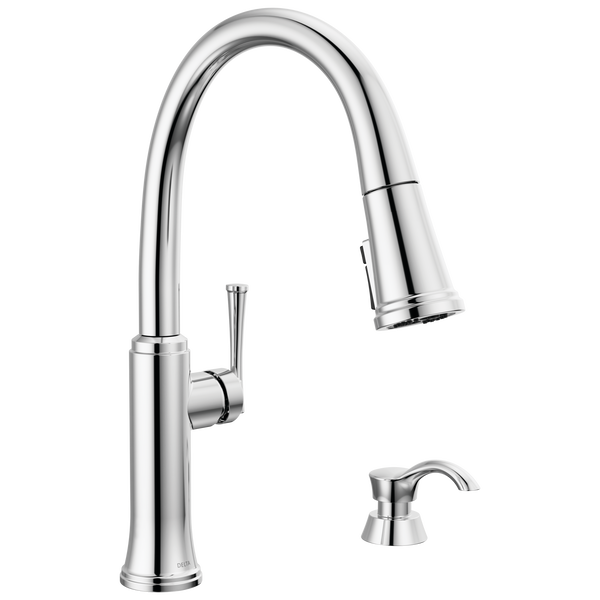 Single Handle Pull-Down Kitchen Faucet with Soap Dispenser and ...