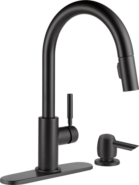 Single Handle Pull-Down Kitchen Faucet with Soap Dispenser (Recertified ...