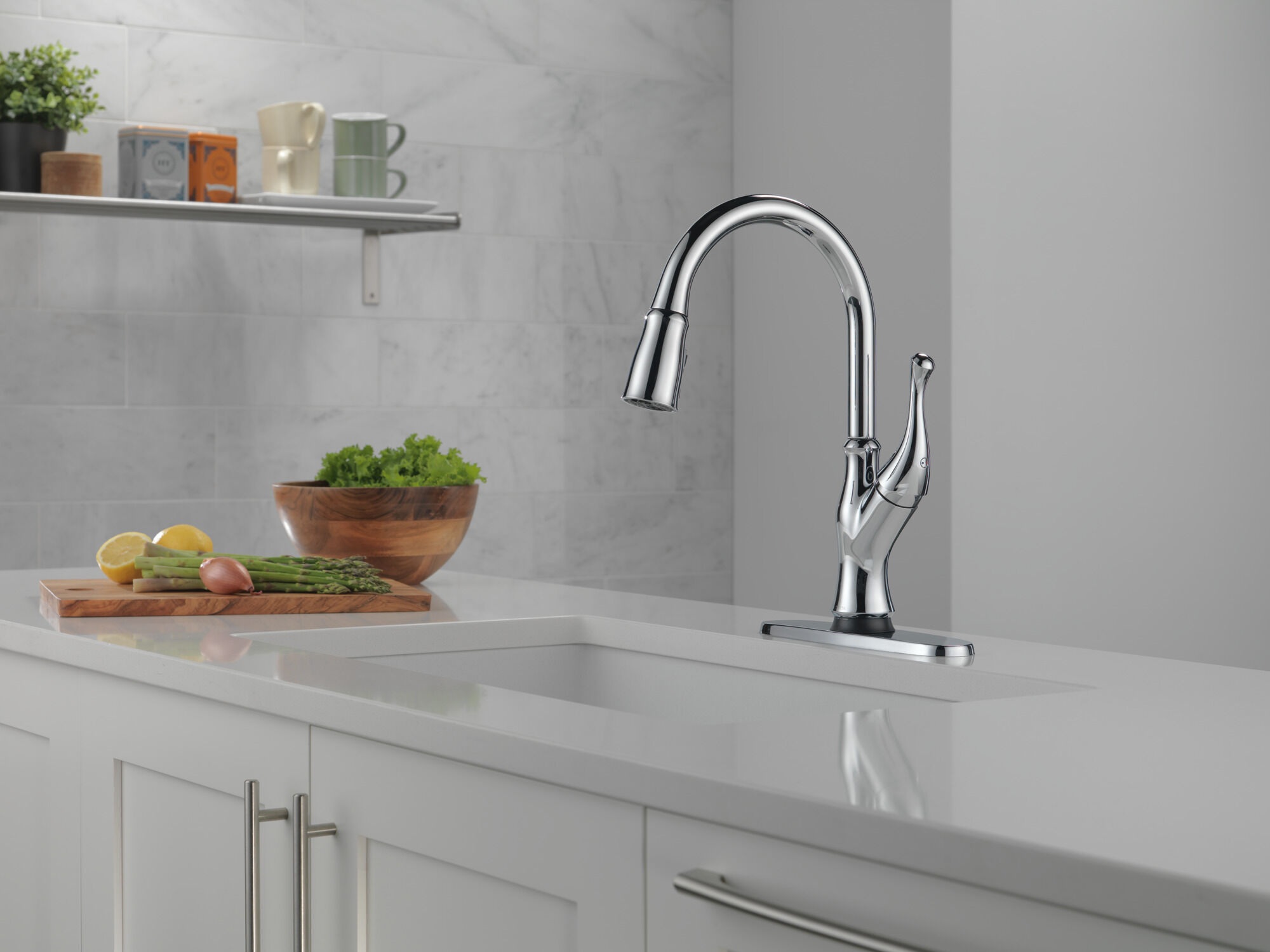 Single-Handle Pull-Down Kitchen Faucet with Touch2O