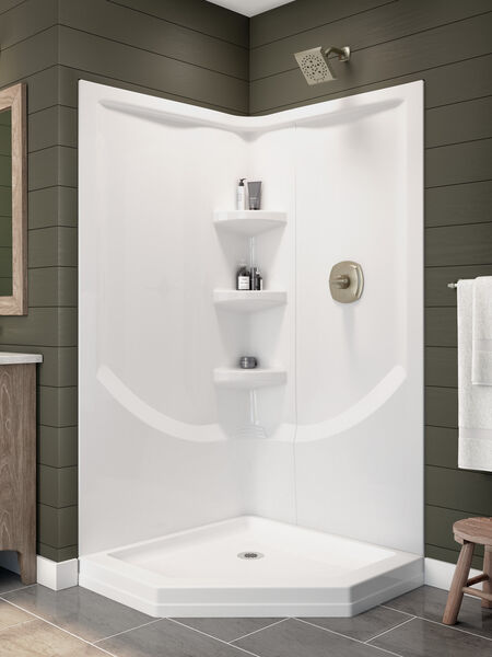 38'' Direct-to-Stud Corner Shower Wall Set