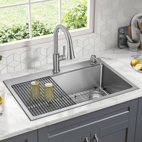 33” Stainless Steel Workstation Kitchen Sink Drop-In Undermount Single ...