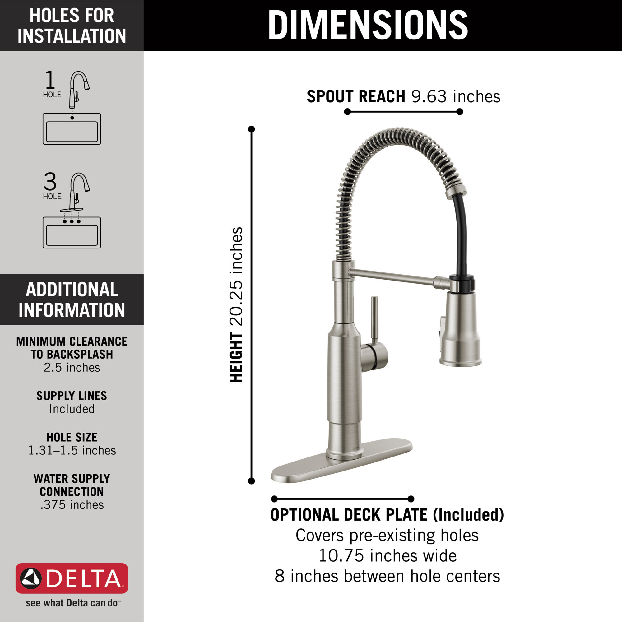 Single-Handle Pull-Down Spring Kitchen Faucet in Spotshield Stainless