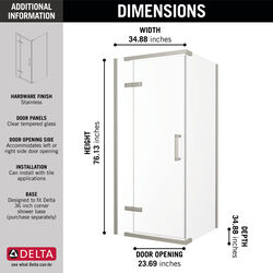 Shower Doors & Enclosures | Frameless Shower Doors | Delta Faucet