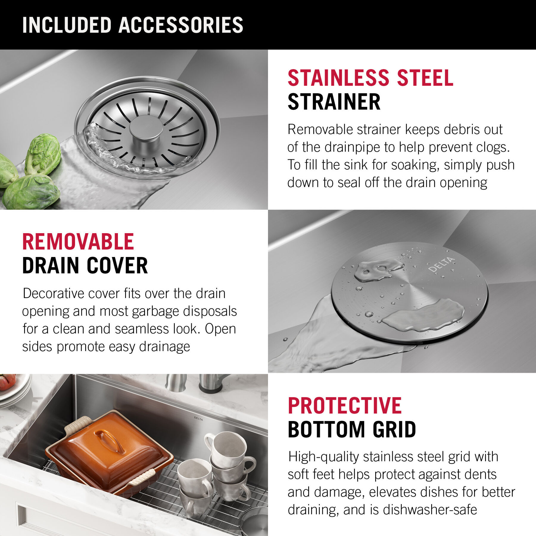 Silicone 28 x 15 Sink Protector, Kitchen Sink Mat, Heat