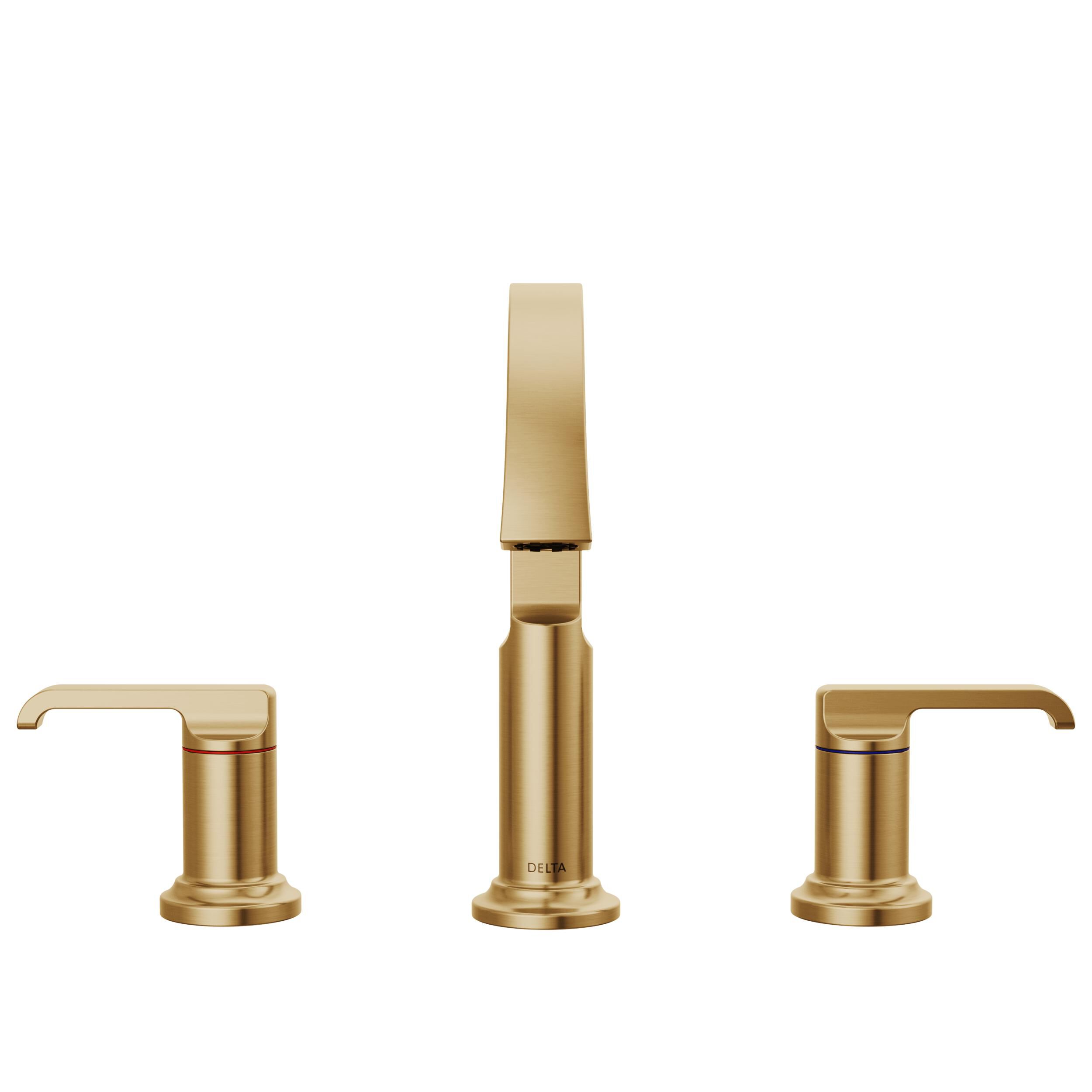 Two Handle Widespread Bathroom Faucet in Lumicoat® Champagne