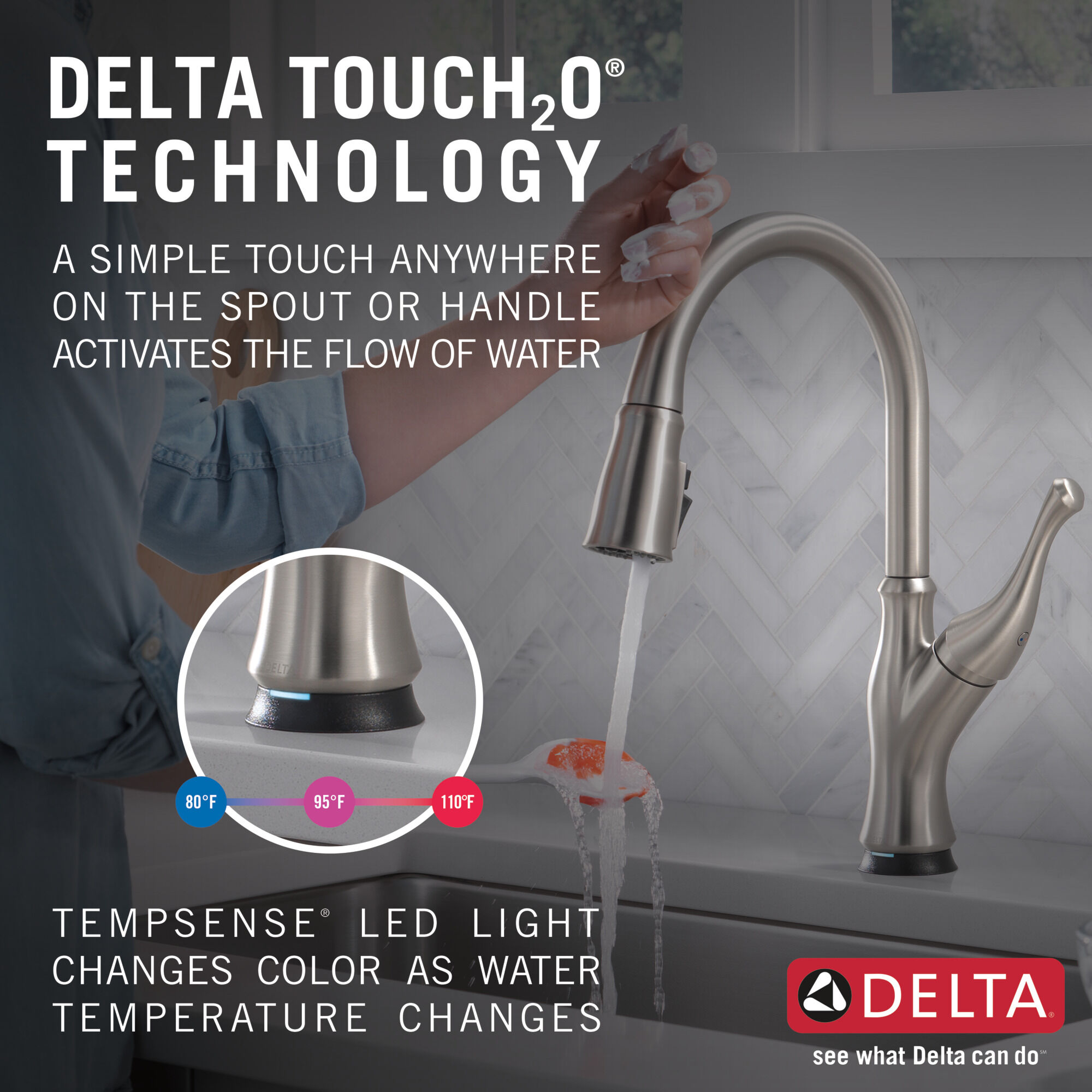 Single-Handle Pull-Down Kitchen Faucet with Touch2O® Technology in  Spotshield Stainless