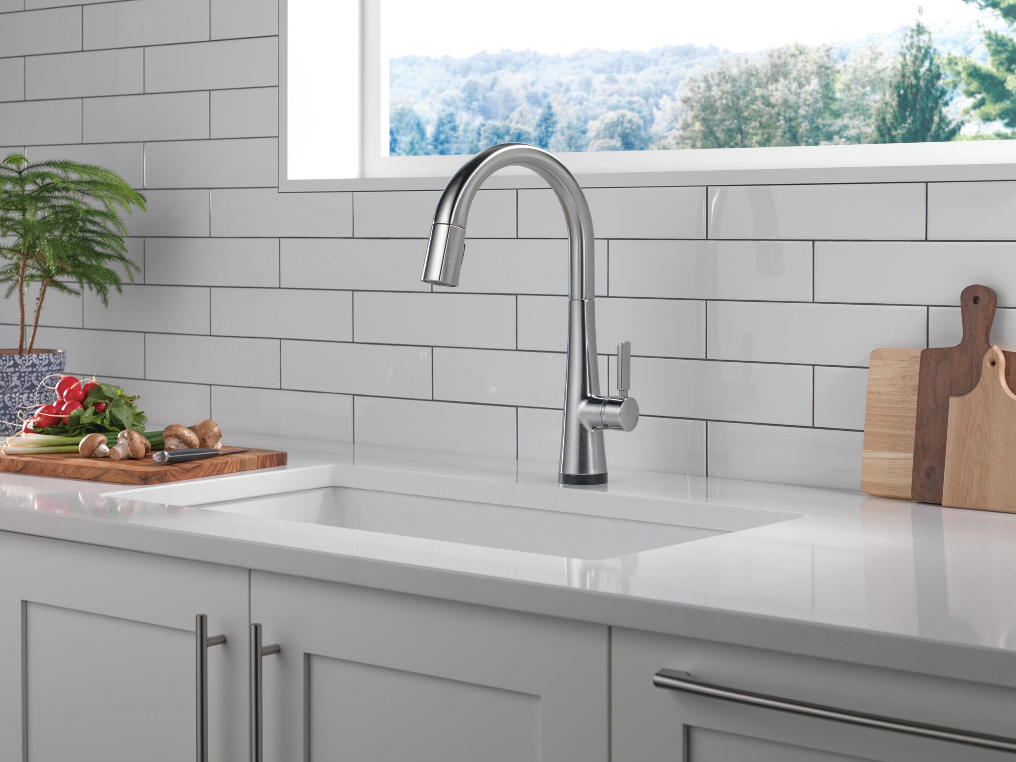 Single Handle Pull-Down Kitchen Faucet With Touch2O Technology