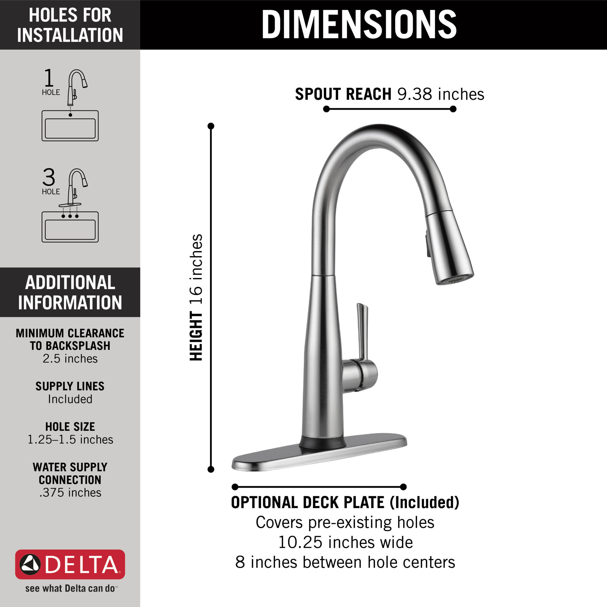 Single Handle Pull-Down Kitchen Faucet with Touch2O® Technology  (Recertified)