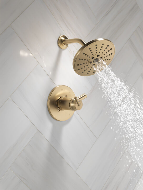 TempAssure® 17T Series H2Okinetic® Shower Trim in Champagne Bronze  T17T259-CZH2O Delta Faucet