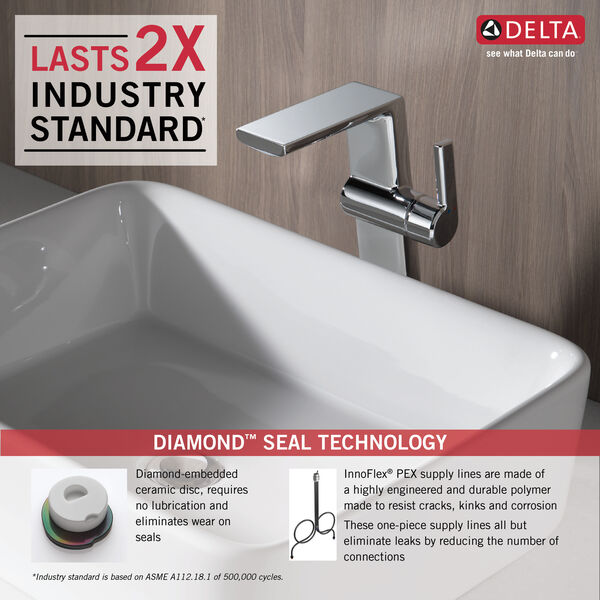 Single Handle Vessel Bathroom Faucet 799 Dst Delta Faucet
