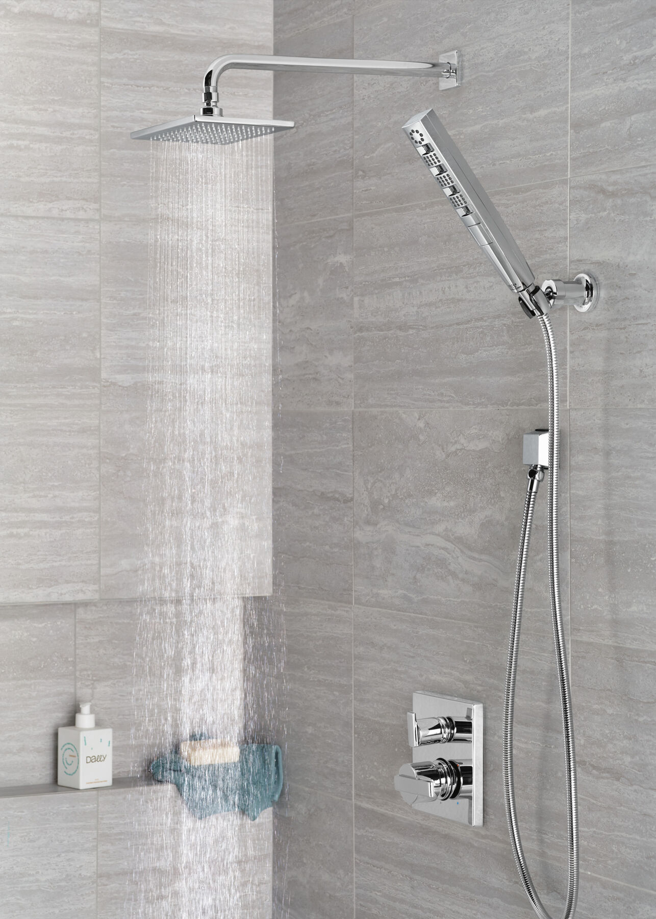 Rainfall Shower Head with Straight Arm – Rustic Sinks