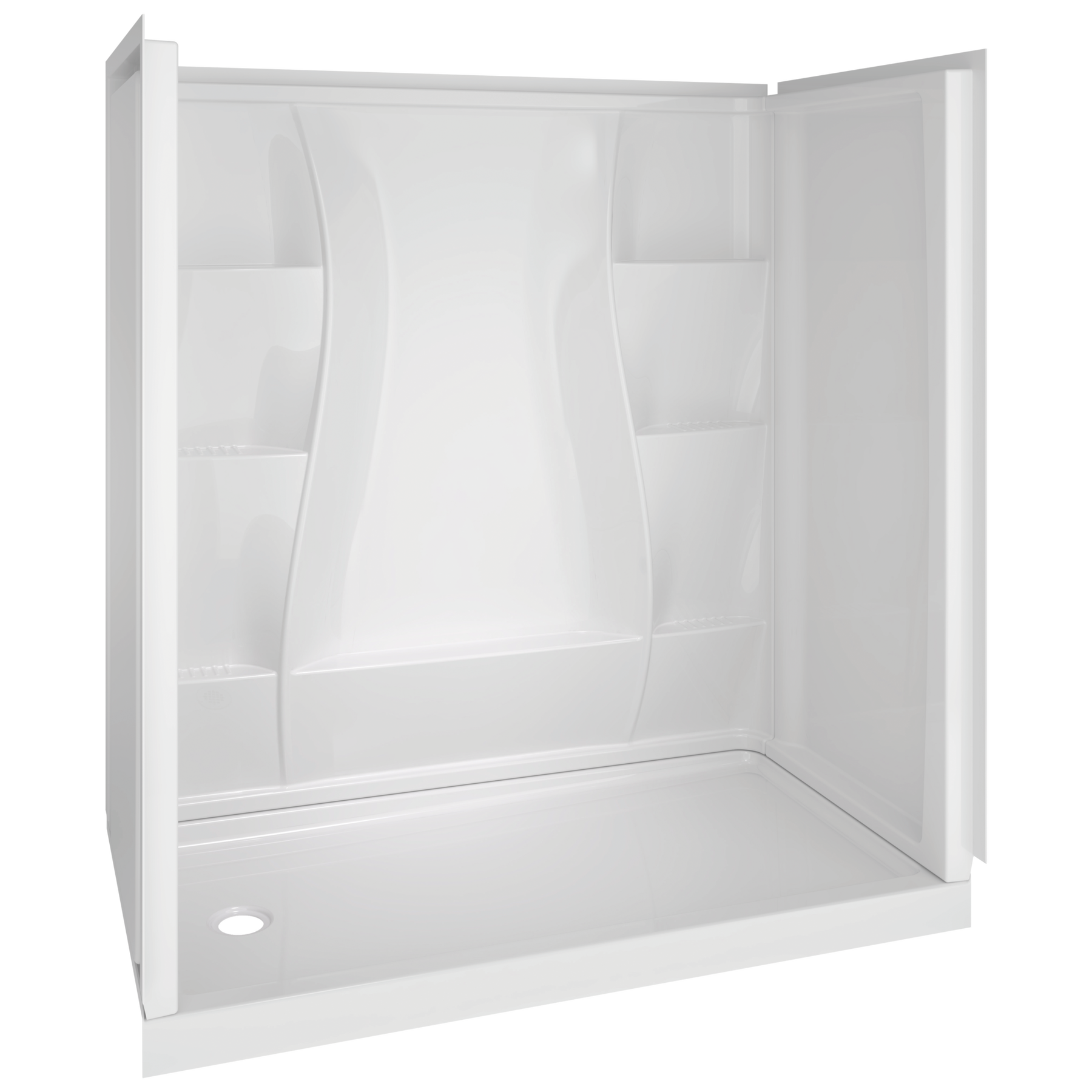 Joshuar Adhesive Mount Shower Shelf Rebrilliant Finish: White