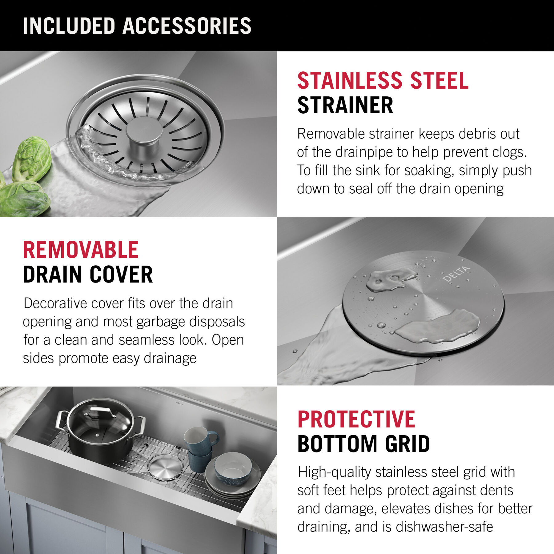 Stainless Steel 36 in. Double Bowl Undermount Kitchen Sink, Thin Divider  and Heavy-Duty Grids