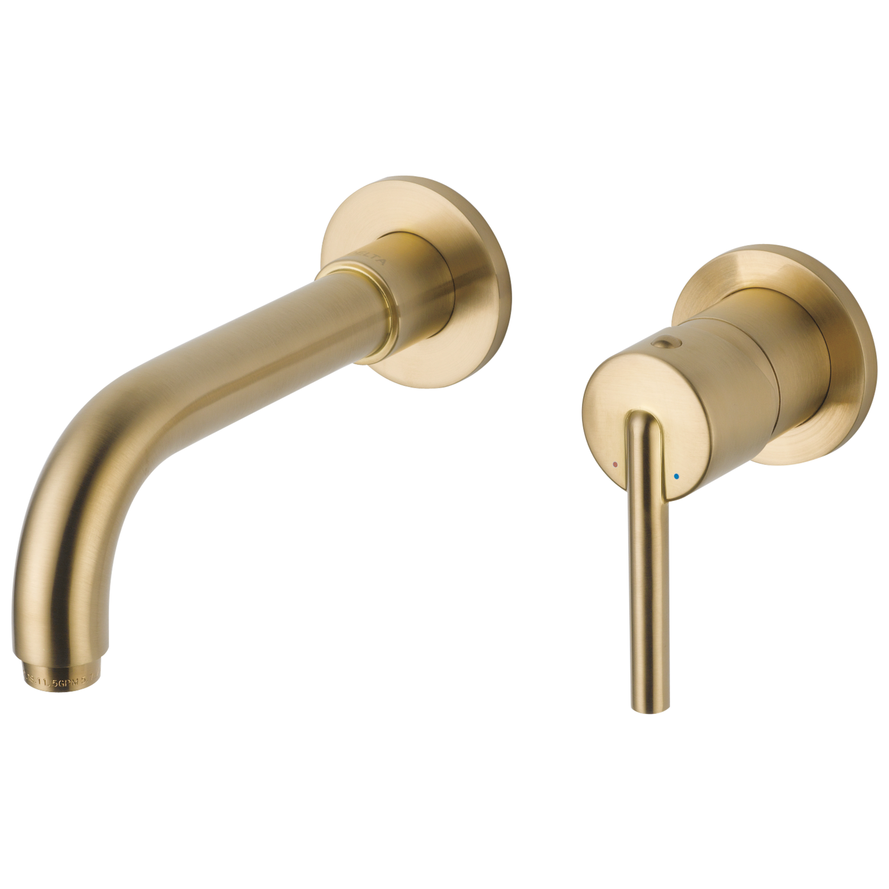 Single Handle Wall Mount Bathroom Faucet Trim (Recertified) in Champagne  Bronze T3559LF-CZWL-R