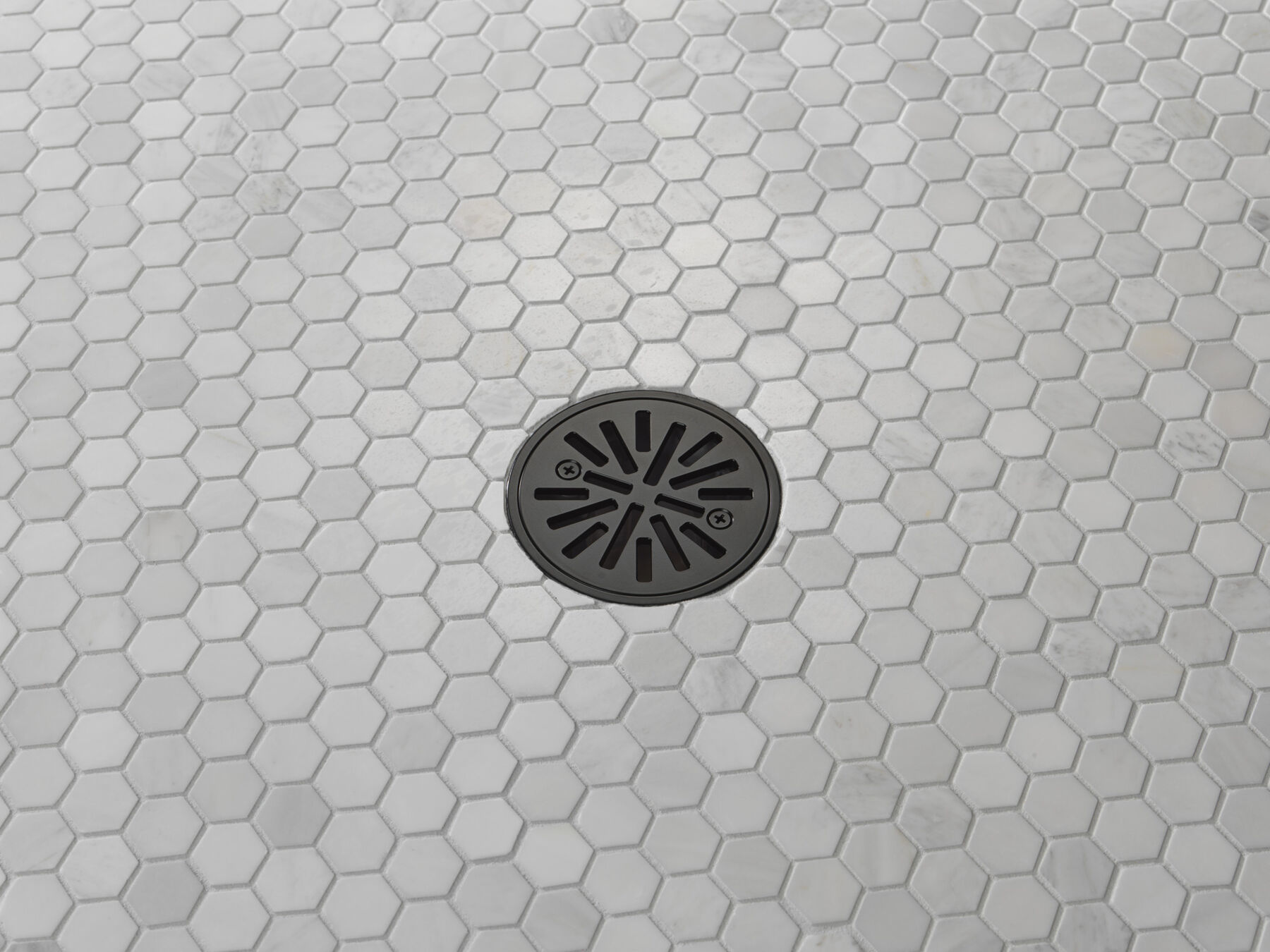 4 Tile-In Round Shower Drain in Matte Black