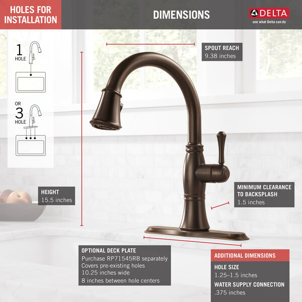 Single Handle Pull Down Kitchen Faucet With Shieldspray Technology 9197 Rb Dst Delta Faucet