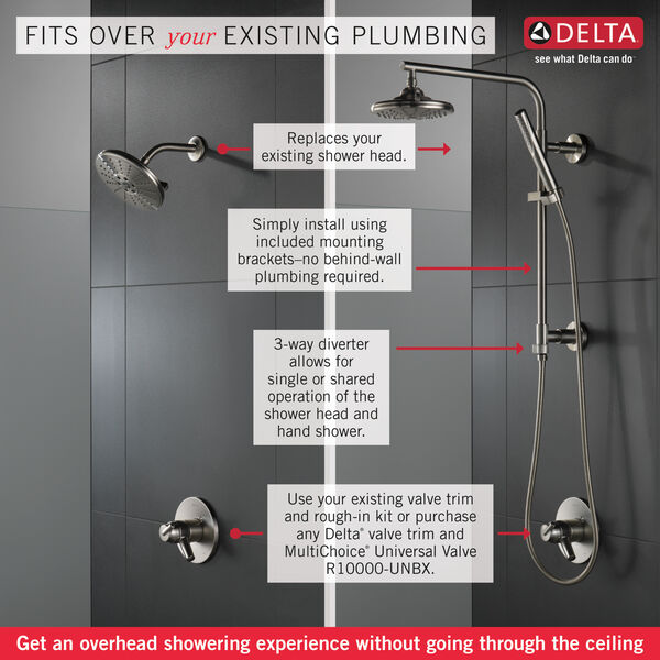 Shower Column 18~ Angular in Stainless 58410-SS Delta Faucet