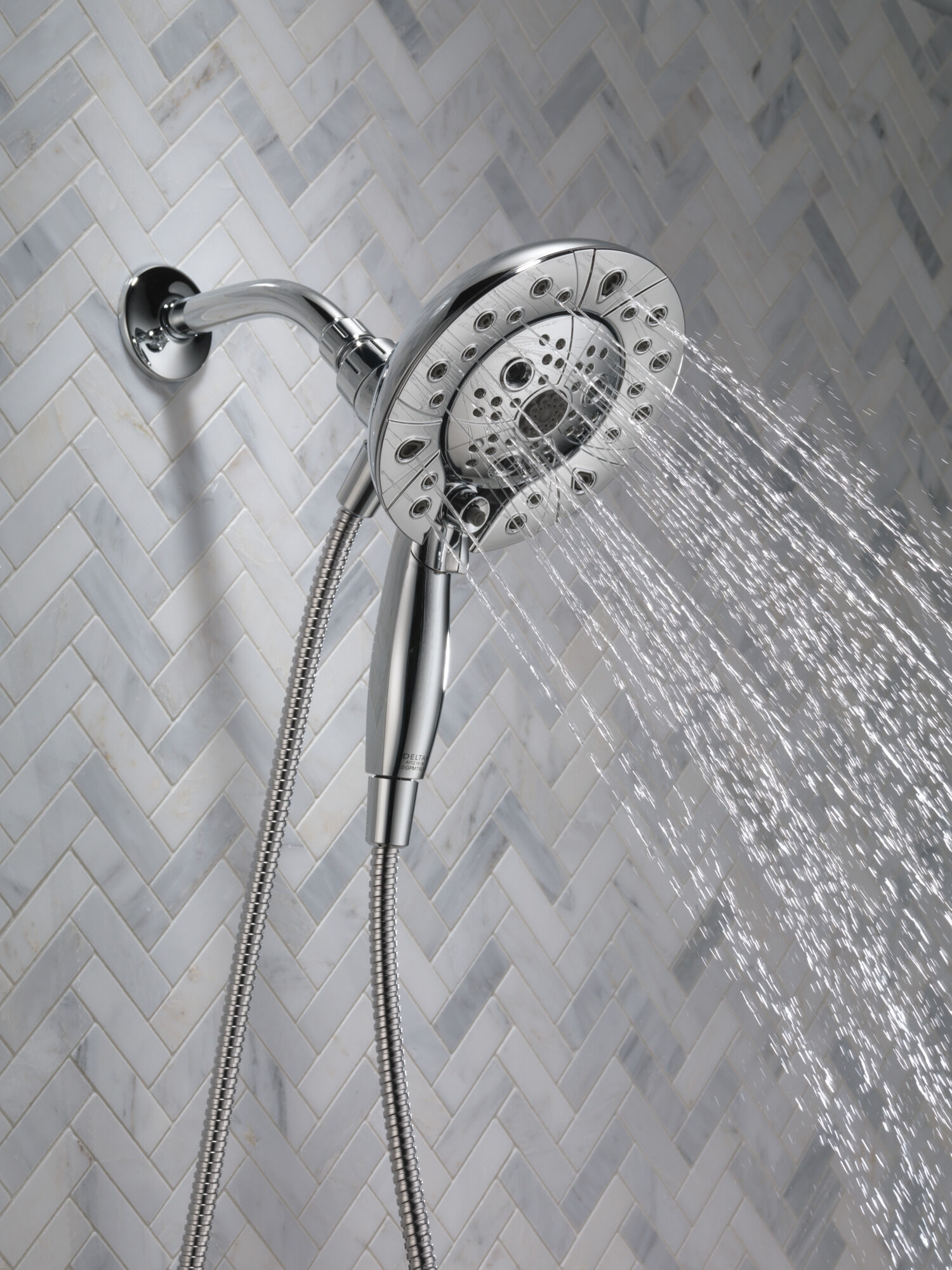 H2Okinetic® In2ition® 5-Setting Two-in-One Shower in Chrome