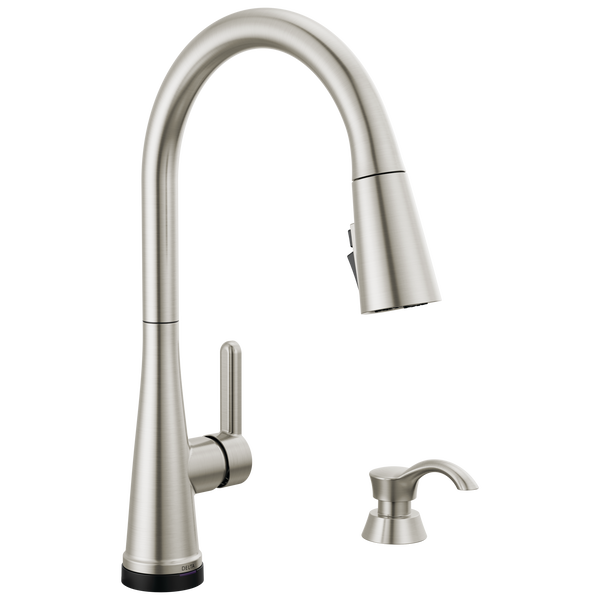 Single Handle Pull-Down Touch2O® Kitchen Faucet with Touchless Technology  and Soap Dispenser