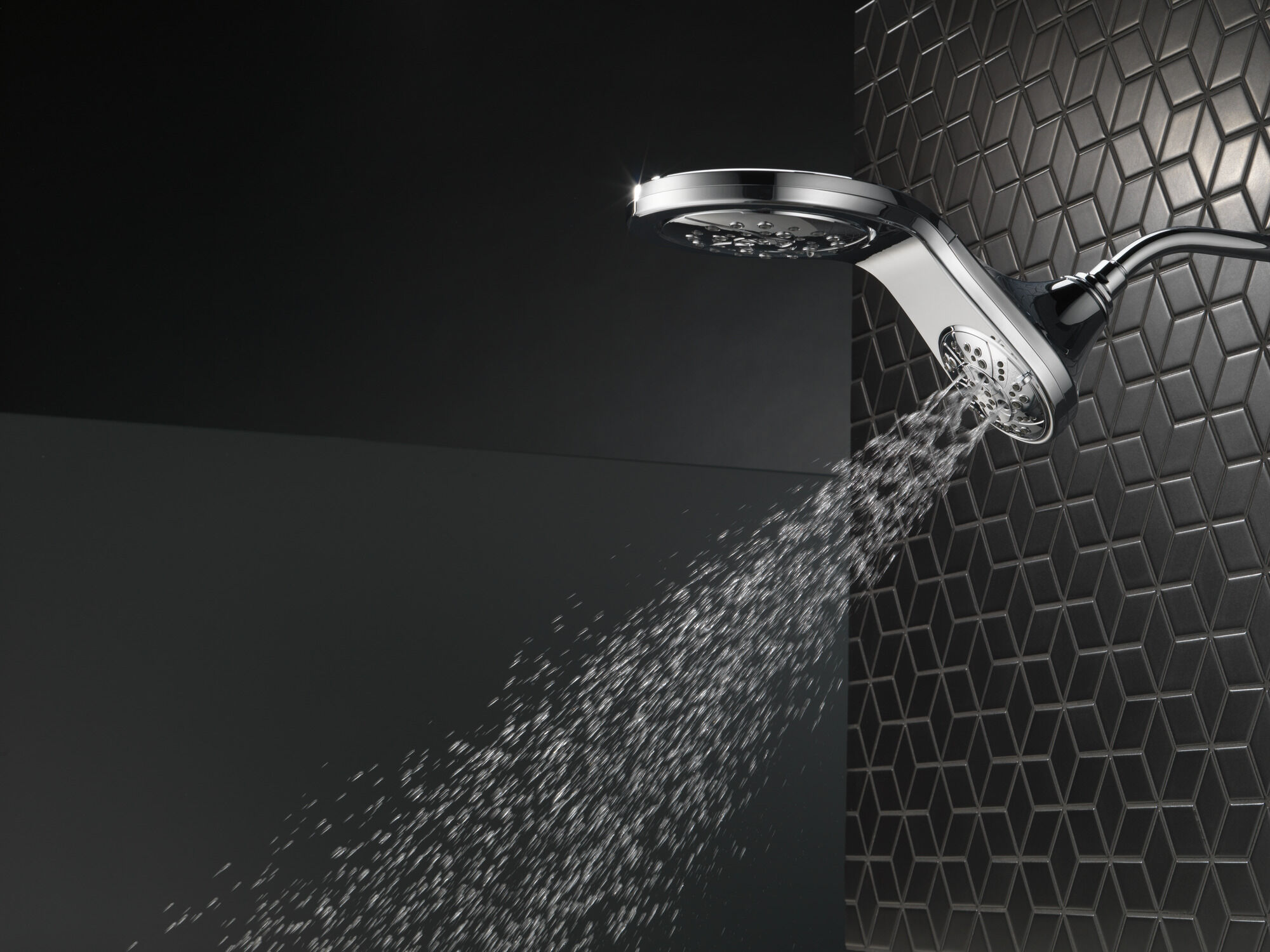 HydroRain® H2Okinetic® 5-Setting Two-in-One Shower Head in Chrome