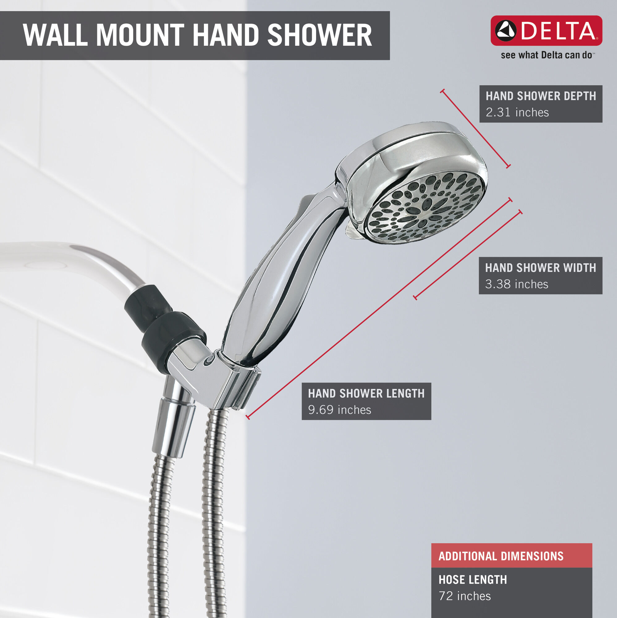 7-Setting Hand Shower in Chrome 75700 | Delta Faucet