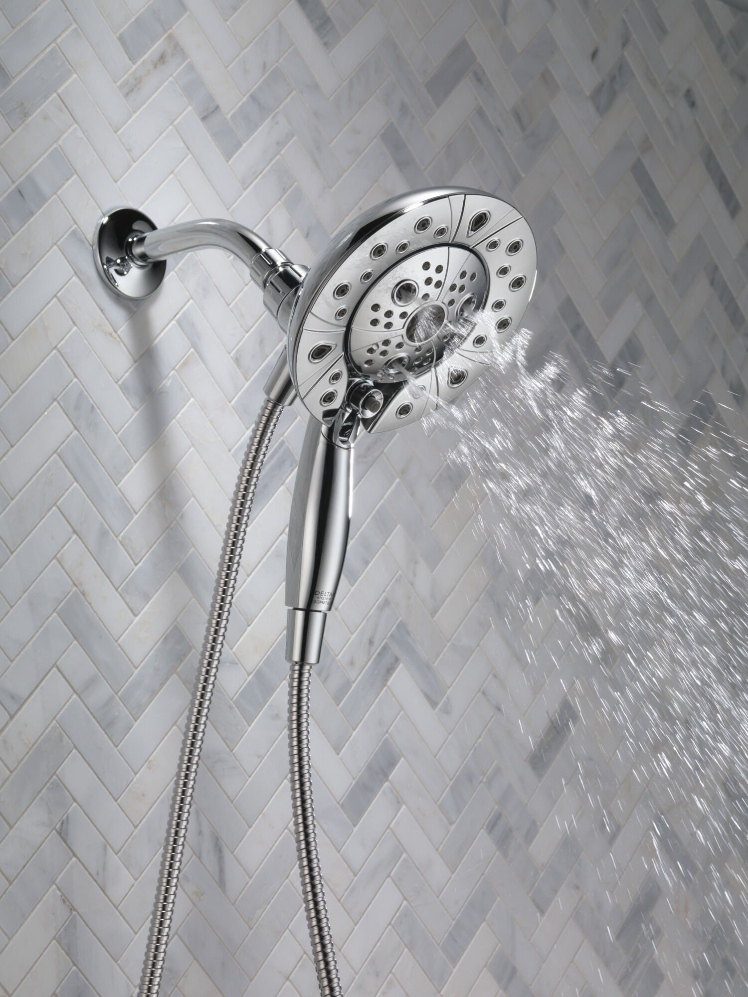 H2Okinetic® In2ition® 5-Setting Two-in-One Shower in Chrome