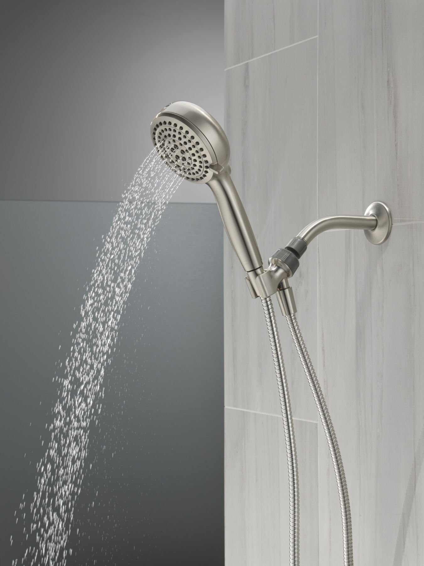 6-Setting Hand Shower with Cleaning Spray in Spotshield Brushed