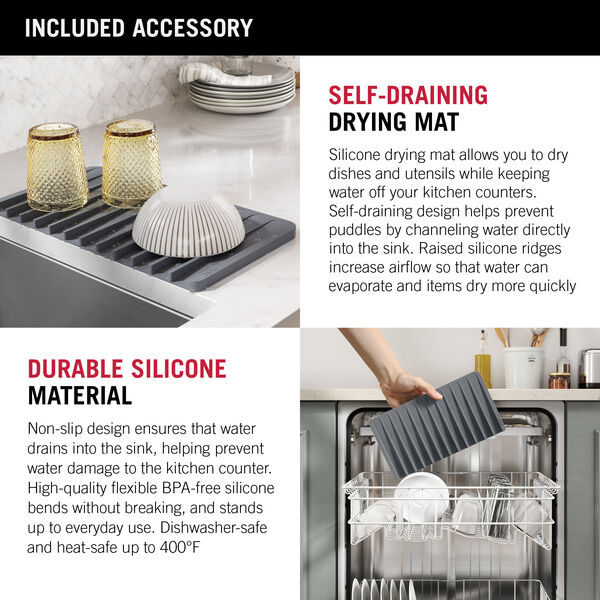 S/M/L Silicone Dish Drying Mat Heat Resistant Draining Tableware Dishwasher  Counter Top Mat Non Slip Dish Draining tool - AliExpress