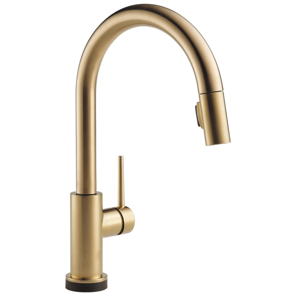 Single Handle Pull-Down Kitchen Faucet with Touch2O® Technology in Champagne  Bronze 9159T-CZ-DST Delta Faucet