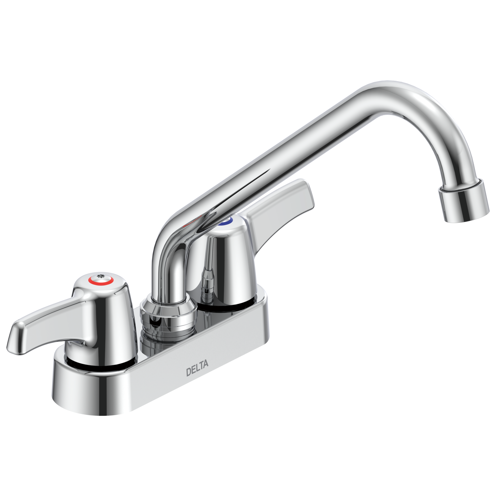 Two Handle 4 Deck Mount Faucet in Chrome