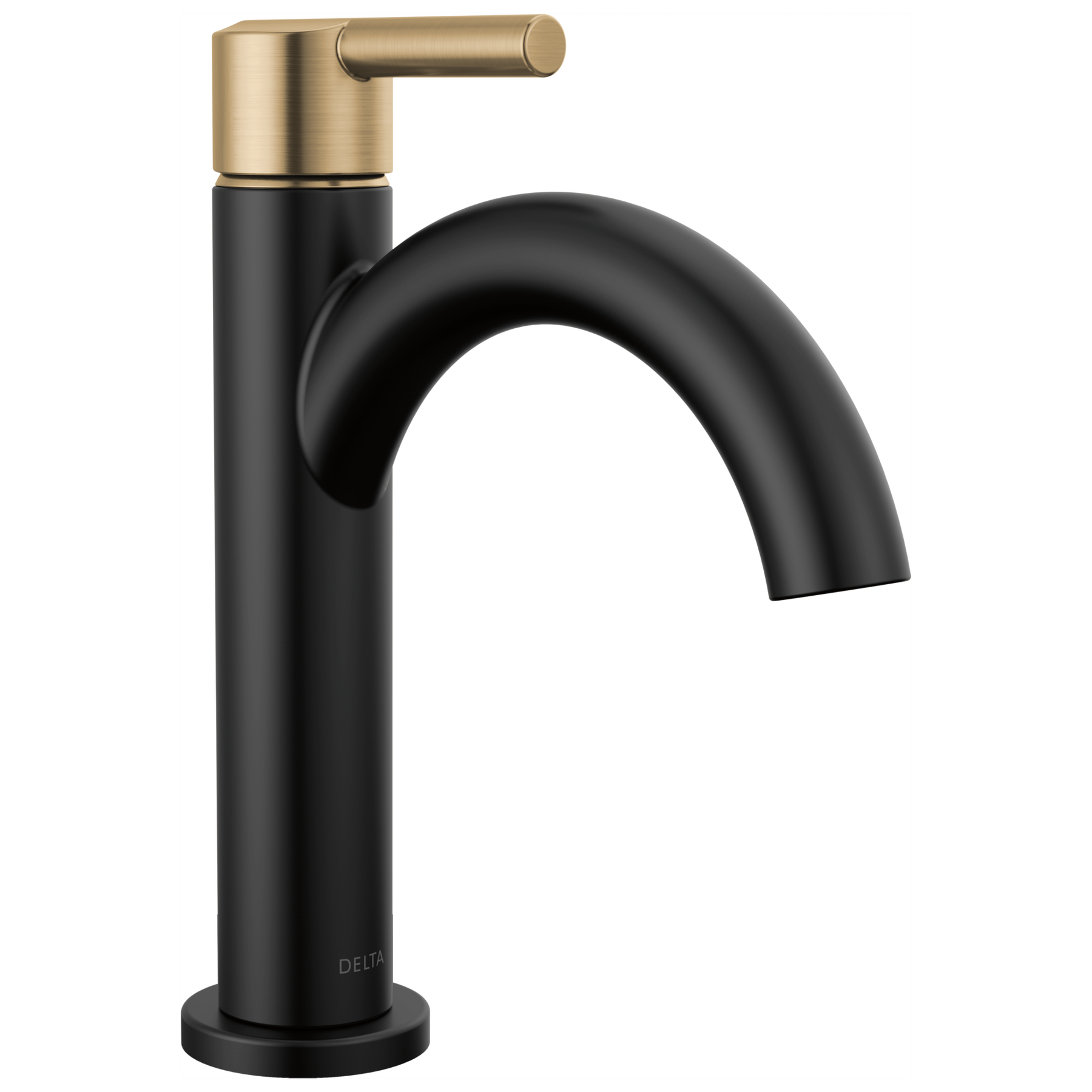 Single Handle Bathroom Faucet in Matte Black / Champagne Bronze