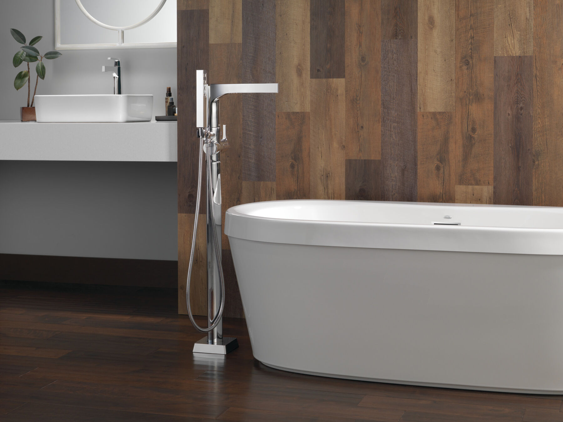 60~ x 32~ Freestanding Tub with Integrated Waste and Overflow in